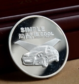 天津一汽豐田威馳下線純銀紀念章